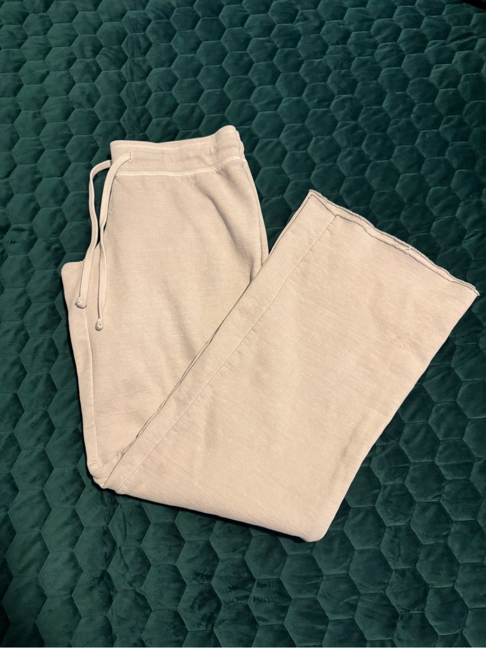 Brandy Melville Light Beige Drawstring Track Pants